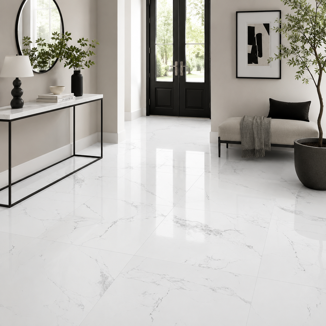 Classic Venato 24x48 Polished Marble Look Porcelain Tile