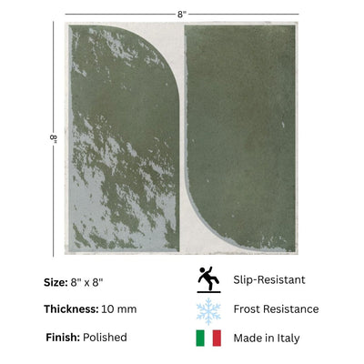 Polished Green Porcelain Tile