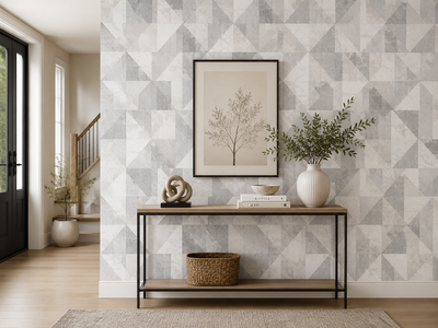 Diamonds Ashen 12x32 Matte Decorative Porcelain Wall Tile