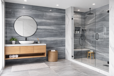Dive Grey 8"x48" Polished Finish Porcelain Tile