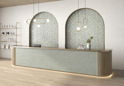 Enya Almond Sage 12"x40" Decorative Matte Ceramic Tile - A