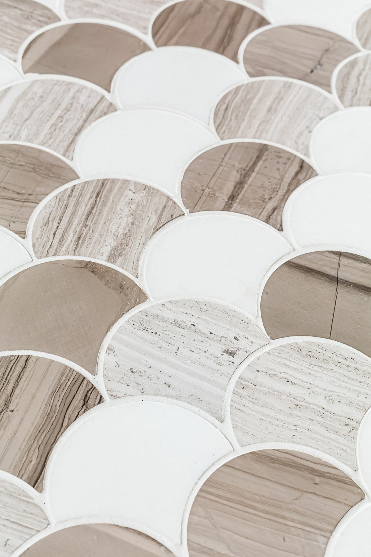 Fishtail Mix Polished Mosaic Tile
