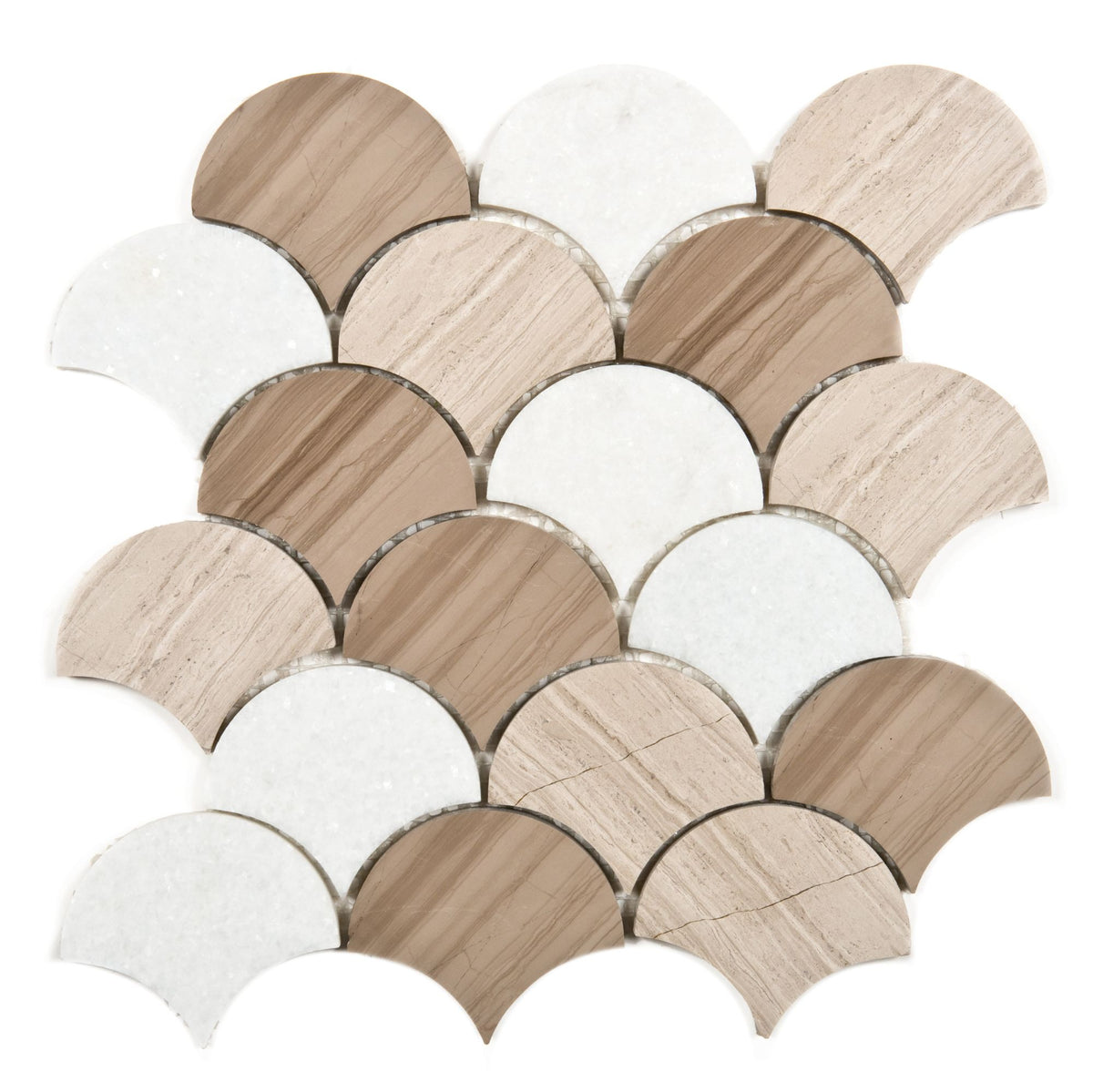Fishtail Mix Polished Mosaic Tile