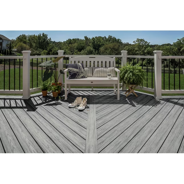 Trex Enhance Foggy Wharf 1"x6"x16 ft. Groove Edge Decking Board