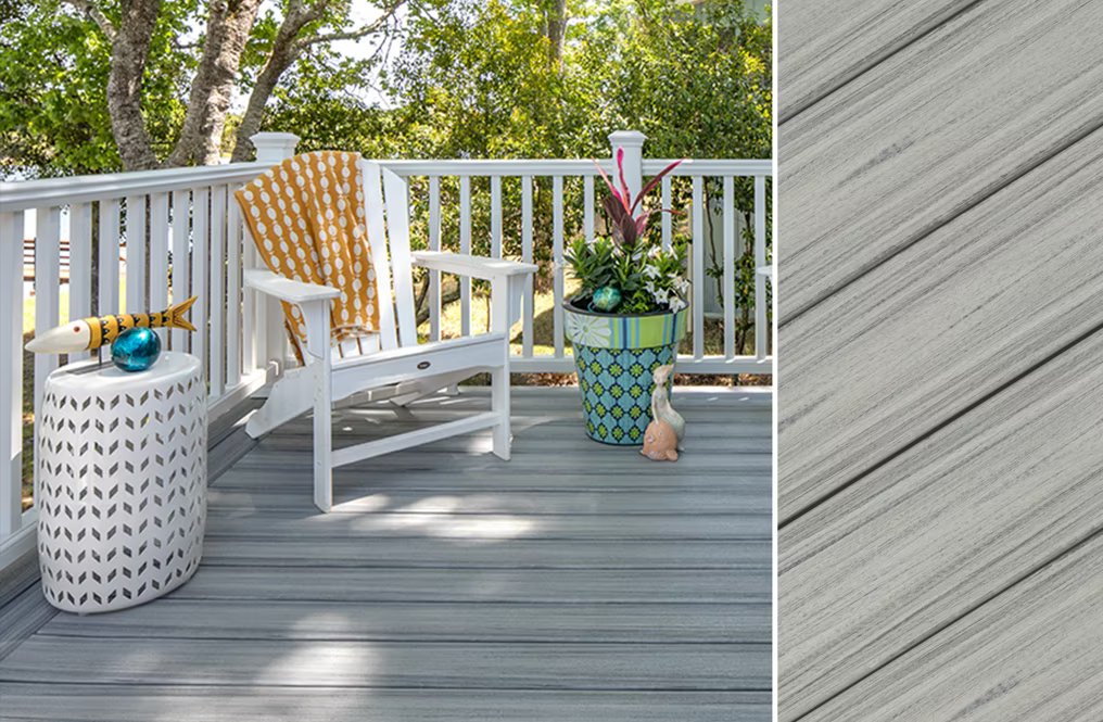 Trex Enhance Foggy Wharf 1"x6"x20 ft. Groove Edge Decking Board