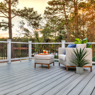 Trex Enhance Foggy Wharf 1"x6"x12 ft. Groove Edge Decking Board