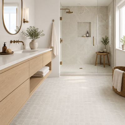 Gardena Bianco Mosaic 3x3 Matte Finish Porcelain Tile