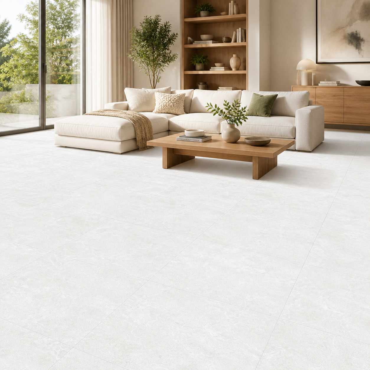 Hauteville White 24x24 Matte Finish Porcelain Tile