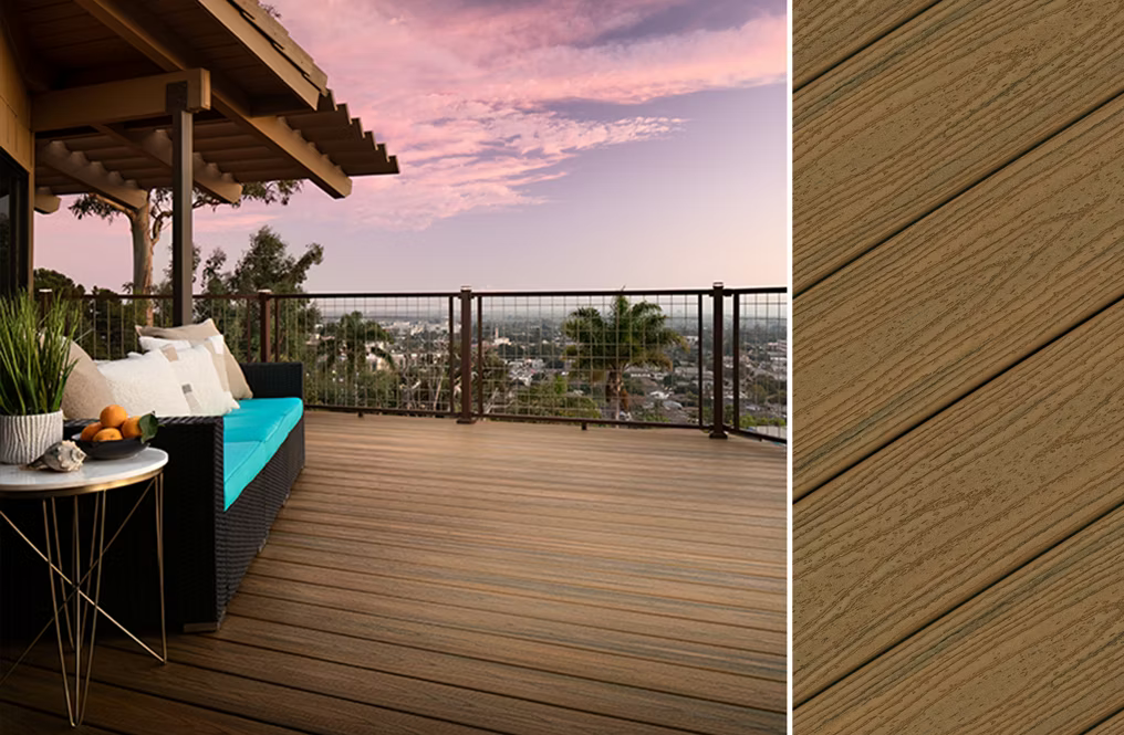 Trex Havana Gold 1"x6"x20 ft. Groove Edge Decking Board