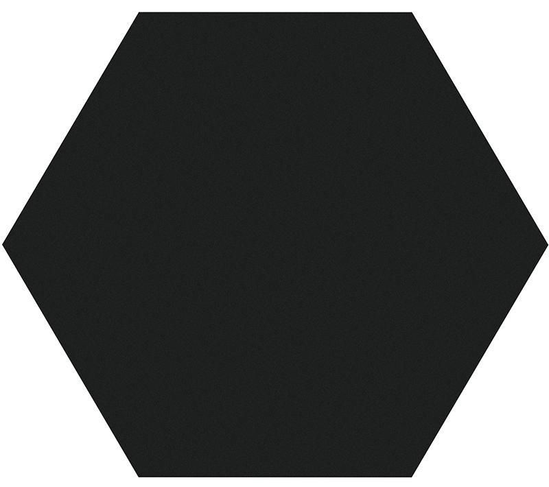 Hex Black 9x10 Matte Finish Porcelain Tile