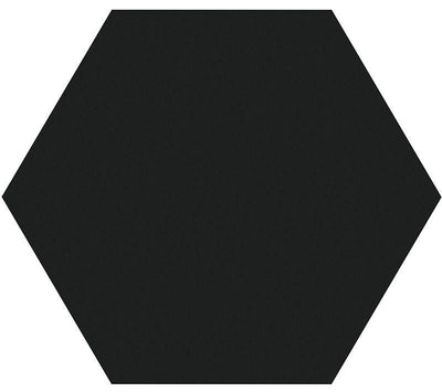 Hex Black 9x10 Matte Finish Porcelain Tile