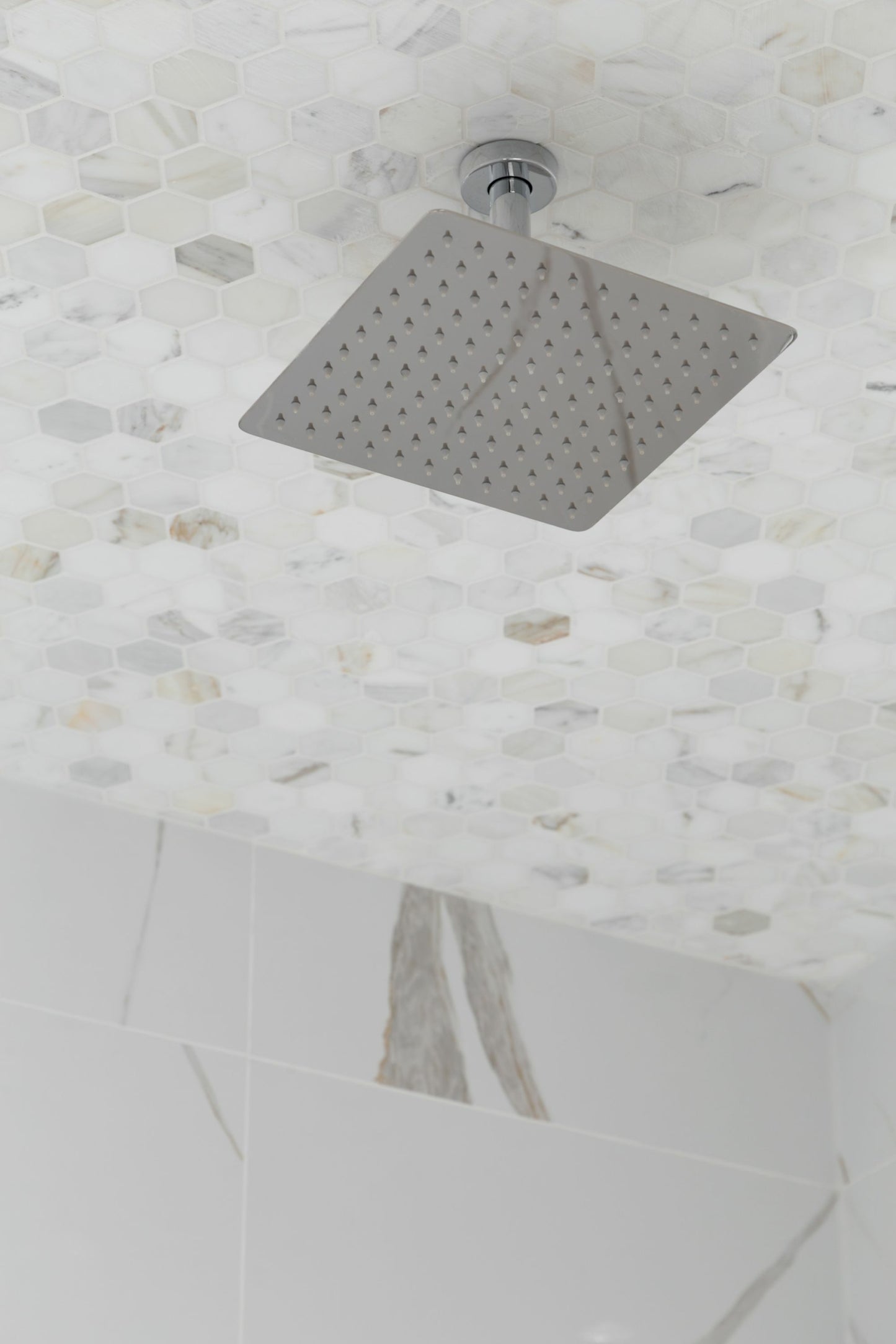 Hex Calacatta Gold 2x2 Polished Finish Marble Mosaic