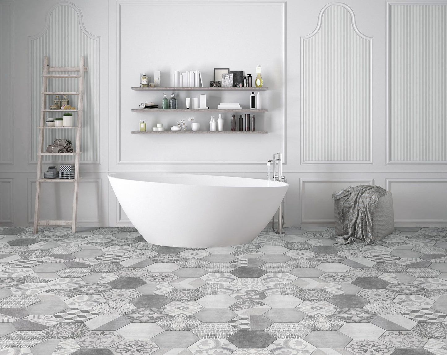 Hex Nuuk 9x10 Matte Finish Porcelain Tile