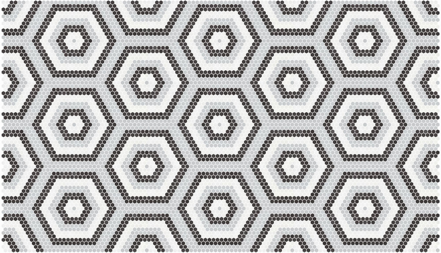 Hex Pattern 23 Matte Finish Mosaic