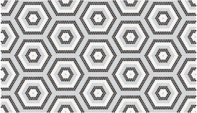 Hex Pattern 23 Matte Finish Mosaic