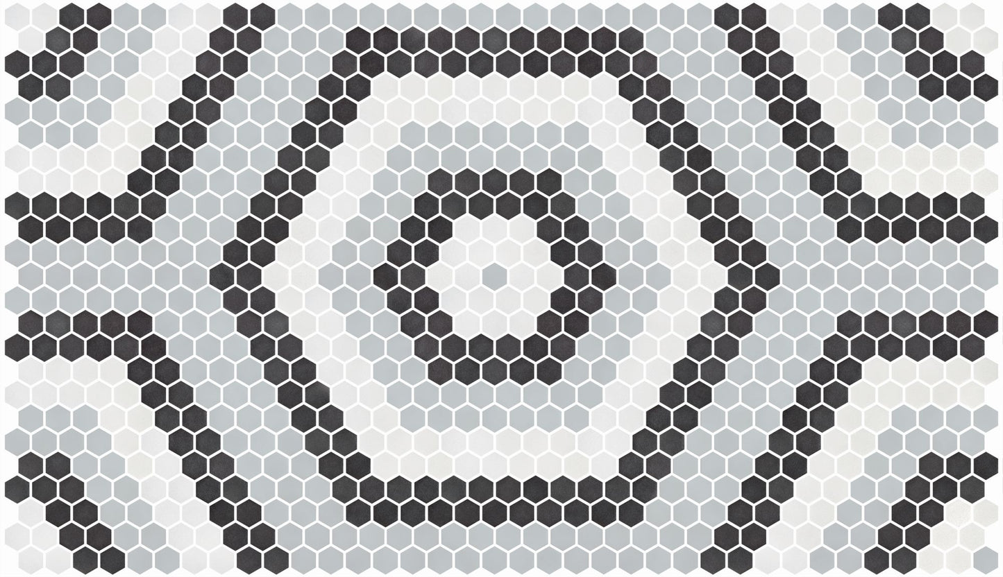 Hex Pattern 23 Matte Finish Mosaic