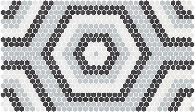 Hex Pattern 23 Matte Finish Mosaic