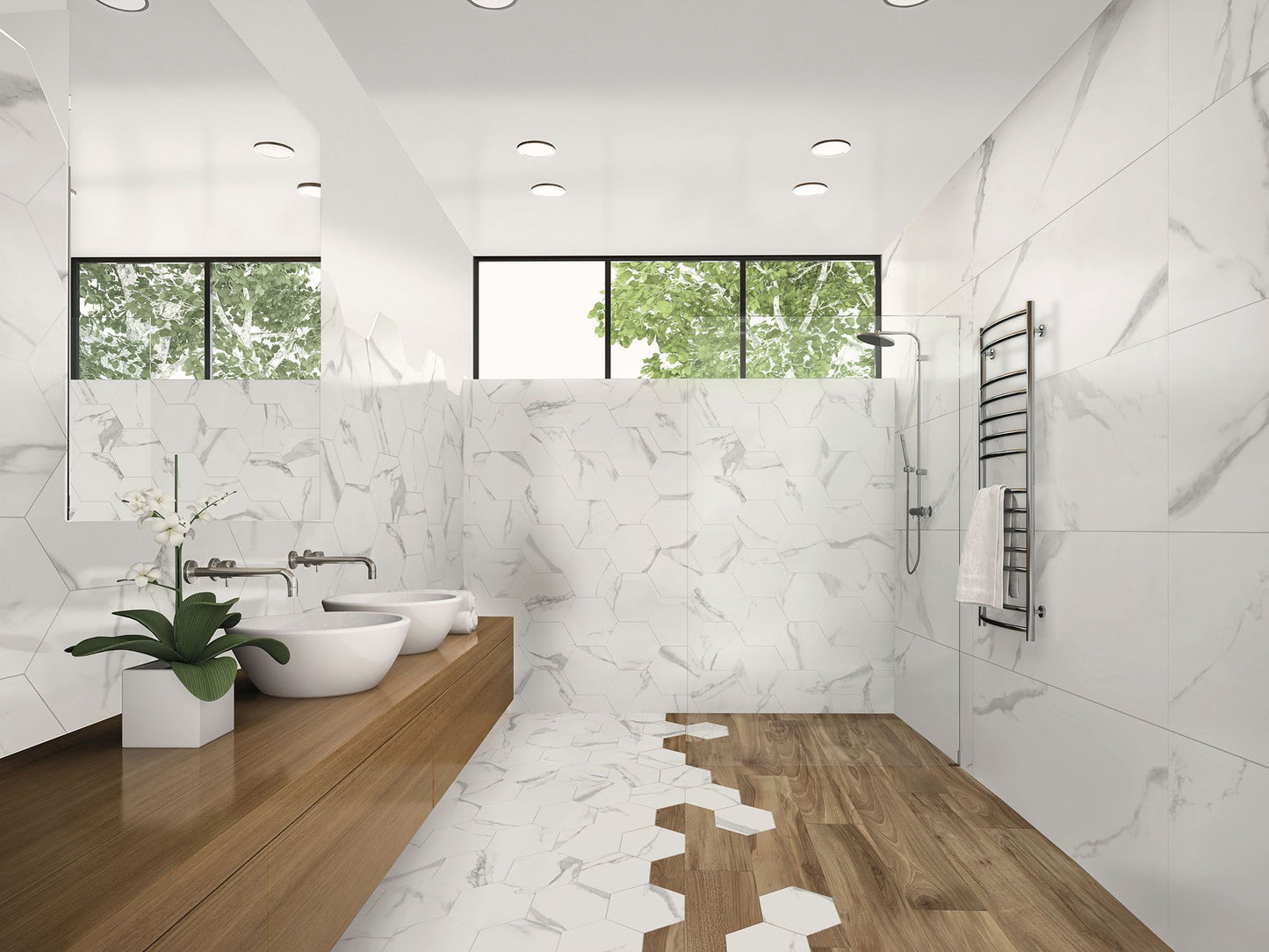 Hex Soul 9x10 Matte Finish Porcelain Tile