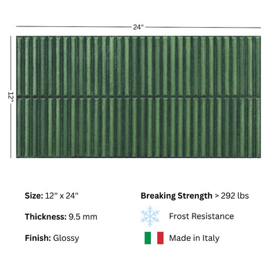 green wall tile