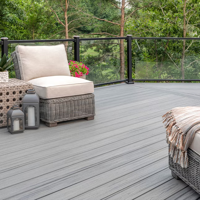 Trex Island Mist 1"x6"x12 ft. Groove Edge Decking Board