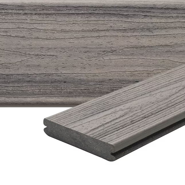 Trex Island Mist 1"x6"x12 ft. Groove Edge Decking Board