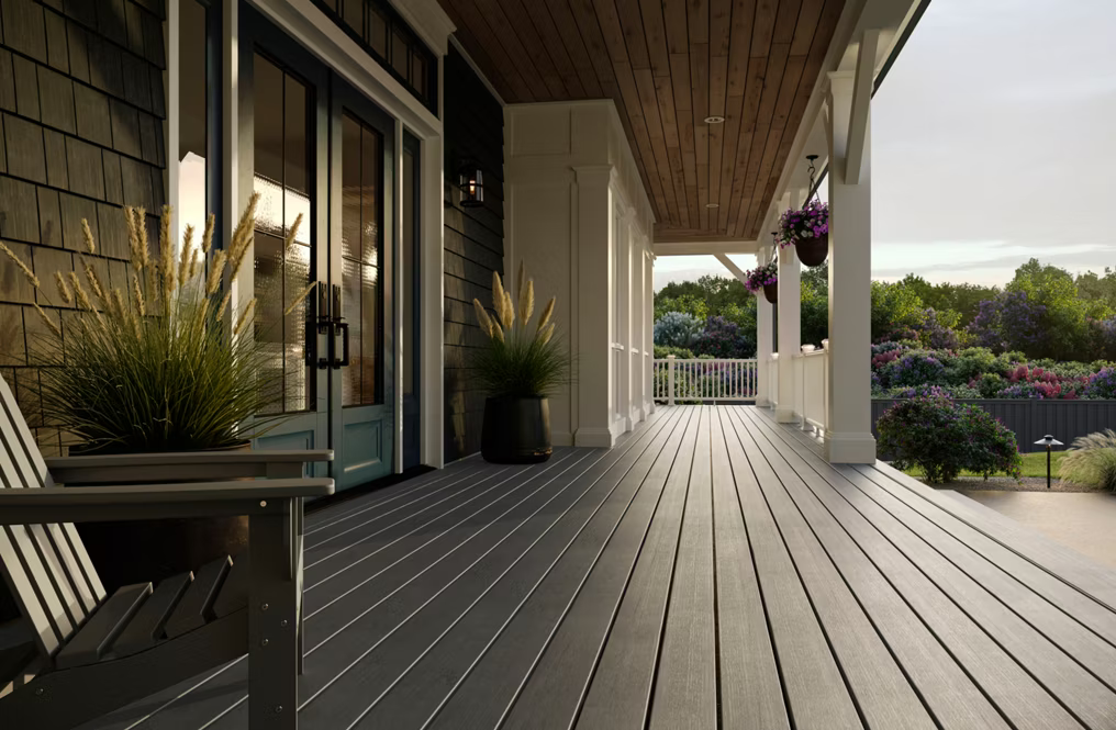 Trex Island Mist Lineage 1"x6"x16 ft. Groove Edge Decking Board