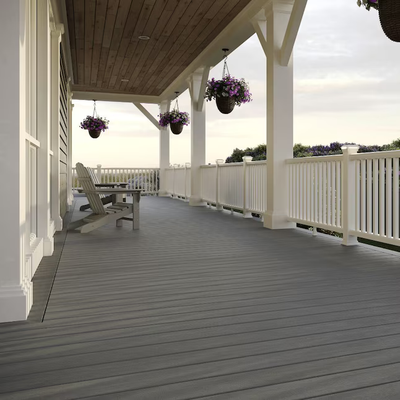 Trex Island Mist Lineage 1"x6"x16 ft. Groove Edge Decking Board