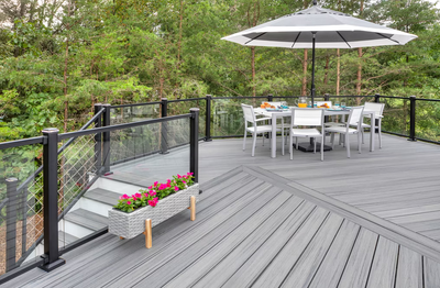 Trex Island Mist 1"x6"x20 ft. Square Edge Decking Board