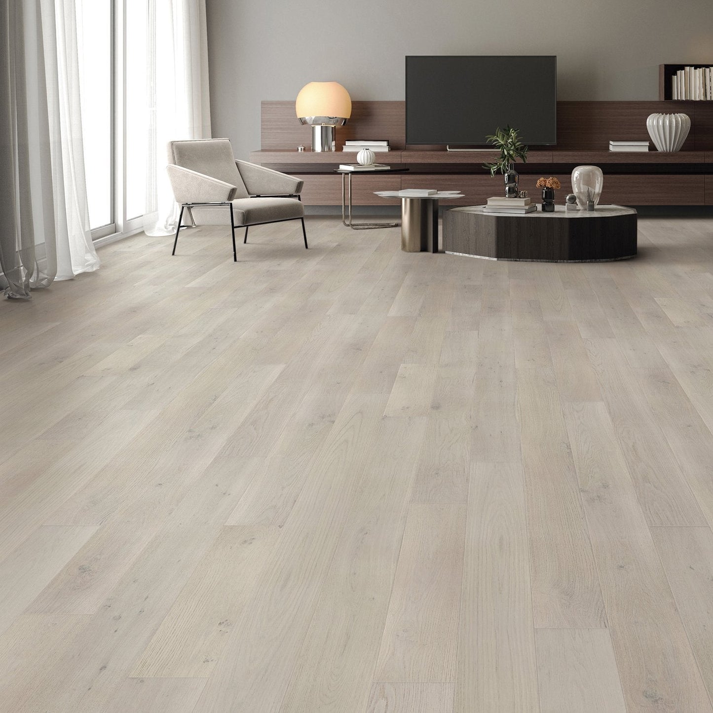 Next Floor Ivory Oak 7"x75" Engineered Hardwood Flooring