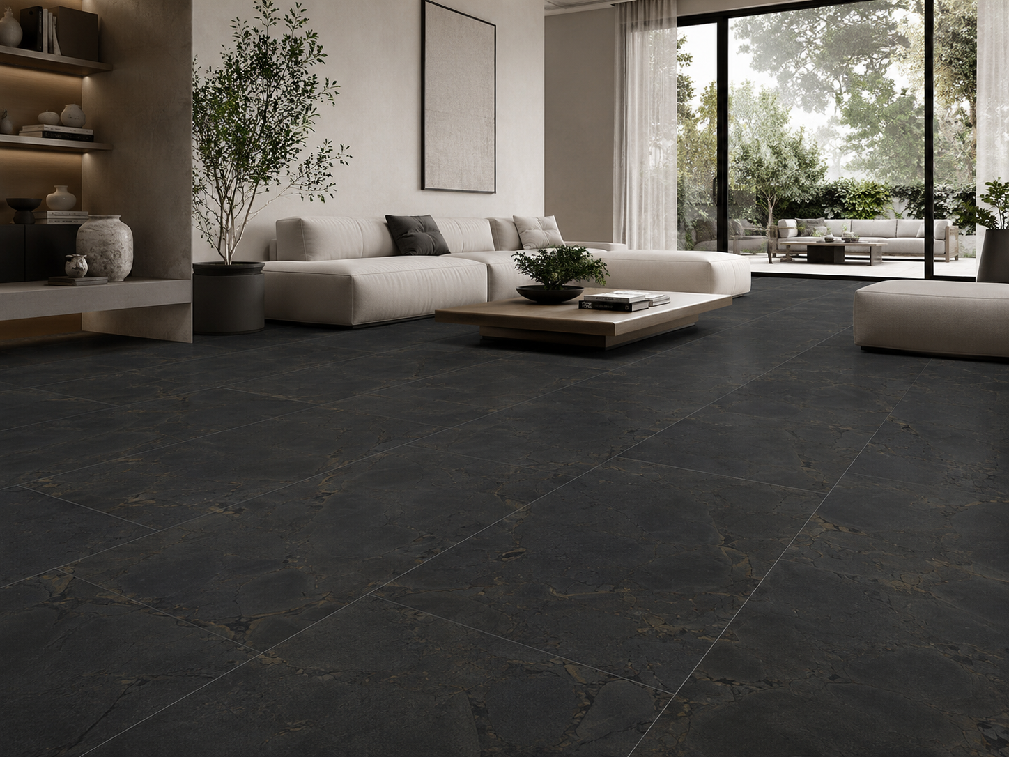 Jurassic Black 24x48 Matte Finish Porcelain Tile