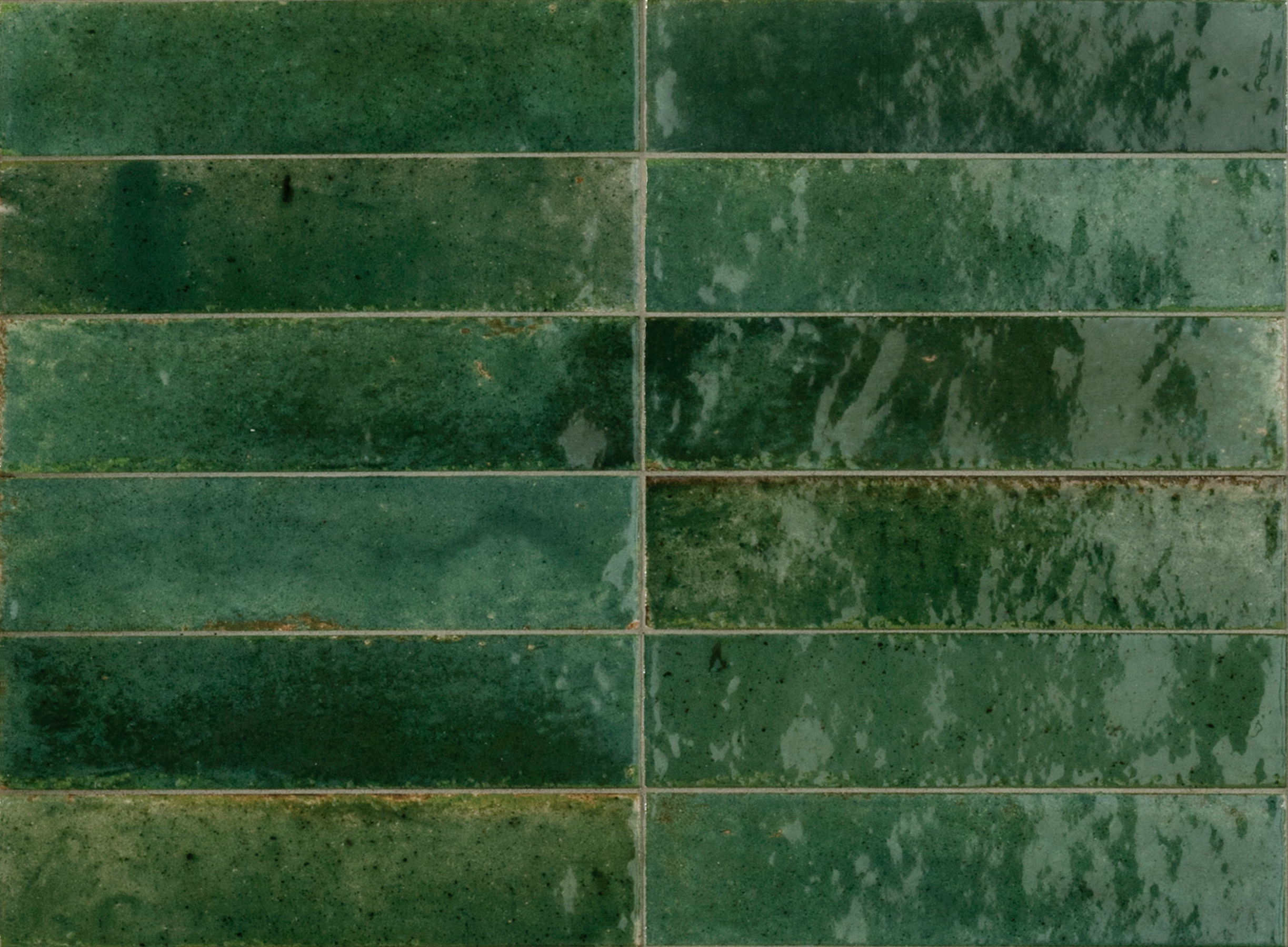 Lume Green 2x9 Polished Porcelain Subway Tile Backsplash