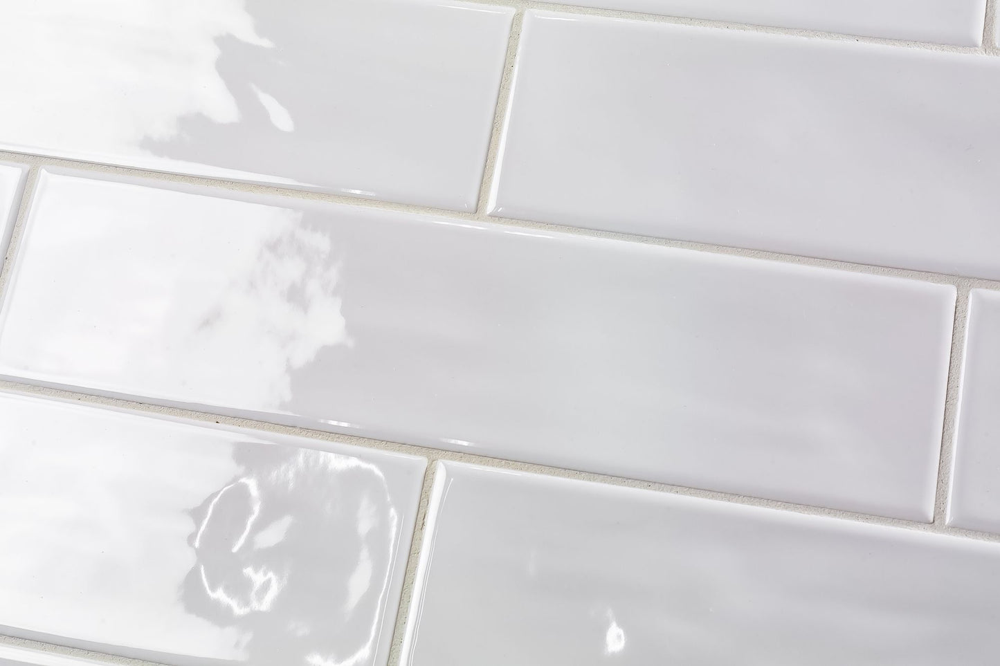 Maiolica White 3x12 Polished Finish Subway Tile Backsplash