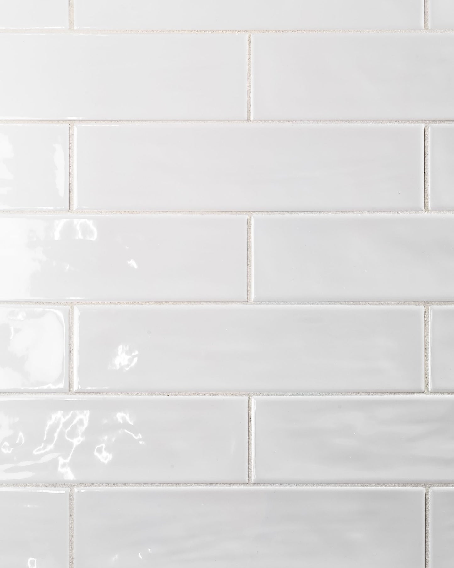 Maiolica White 3x12 Polished Finish Subway Tile Backsplash