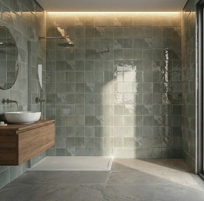 Manufatti Undergrowth 8"x8" Decorative Polished Porcelain Tile