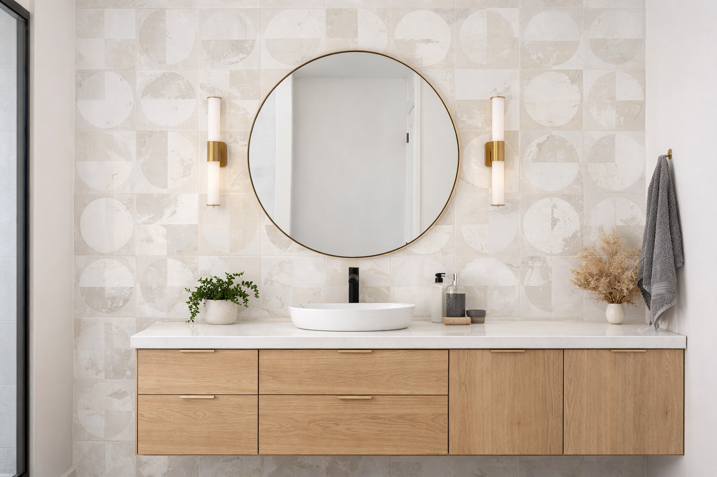 Manufatti Cerchi 8"x8" Decorative Polished Porcelain Tile