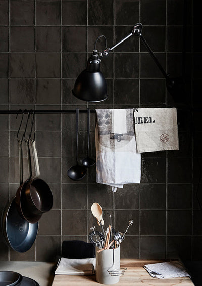 Melange Nero 4"x4" Glossy Ceramic Tile