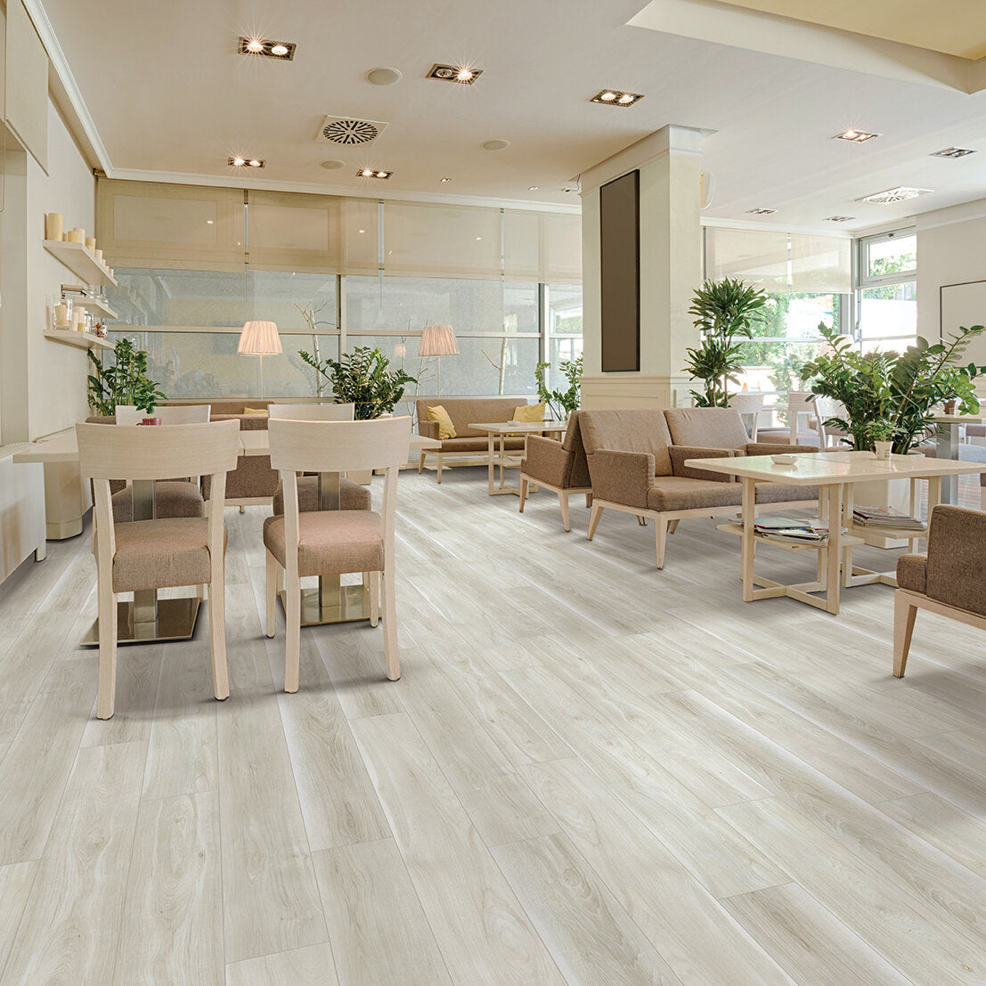 Next Floor Mineral White Maple 7"x48" Luxury Vinyl Flooring