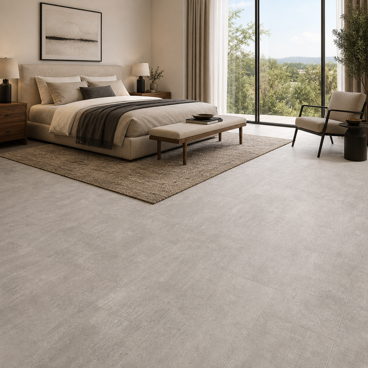 New Factory Grey 12x24 Matte Finish Porcelain Concrete Tile
