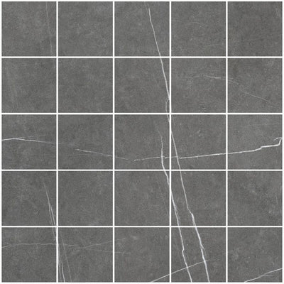 Nomade Noir Mosaic 2x2 Matte Finish Porcelain Tile