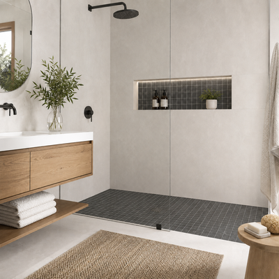 Nomade Noir Mosaic 2x2 Matte Finish Porcelain Tile