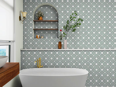 Peri Thassos/Verde 12"x12" Marble Tile