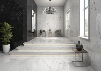 Pandora 39x118 Polished Finish Marble Look Porcelain Slab