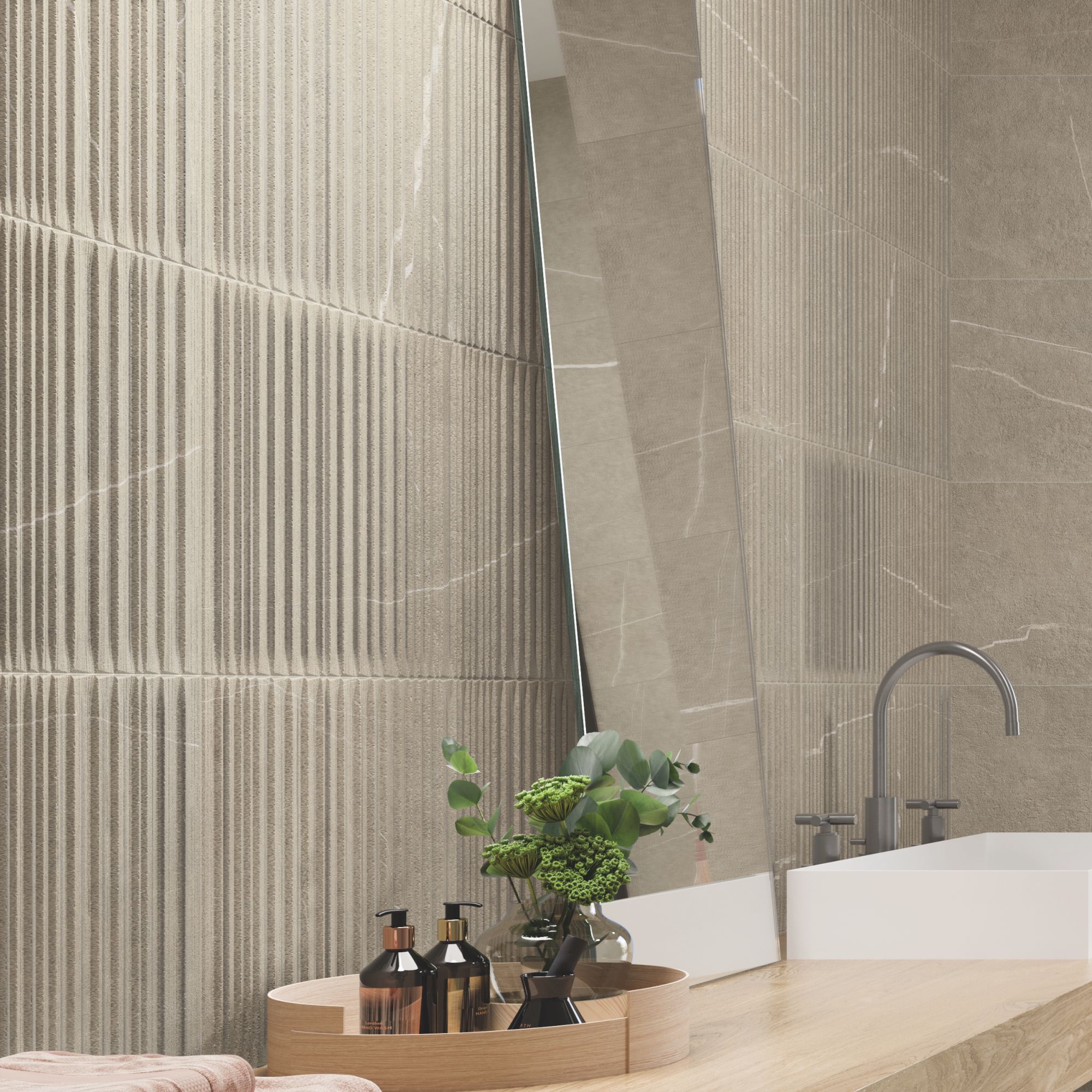 Parallelo Bone 12x24 Matte Decorative Porcelain Wall Tile