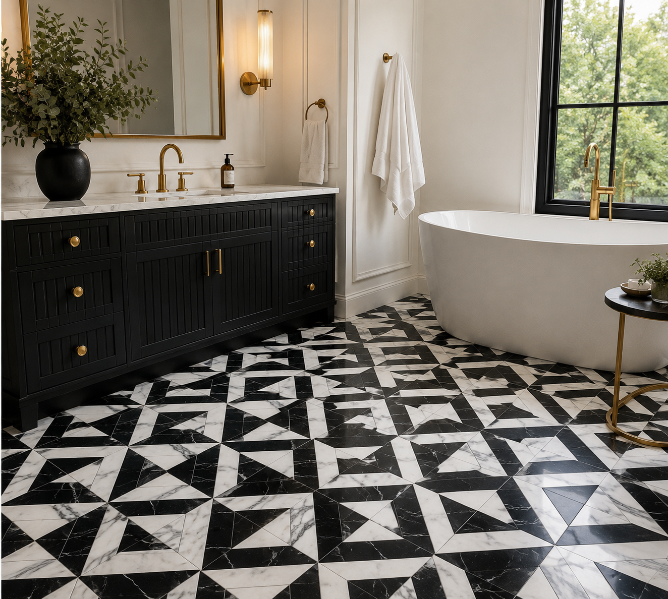 Parquet Transcend 12x12 Polished Finish Marble Mosaic Tile