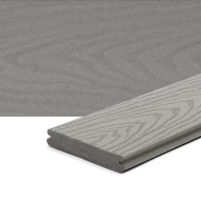 Trex Select Pebble Grey 1"x6"x16 ft. Groove Edge Decking Board