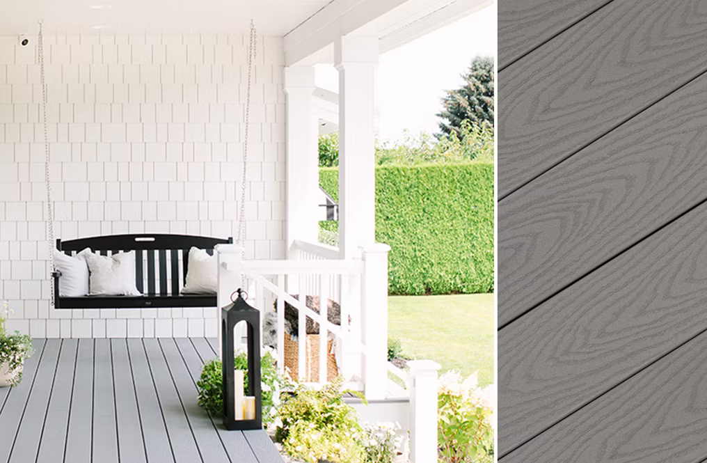 Trex Select Pebble Grey 1"x6"x20 ft. Square Edge Decking Board