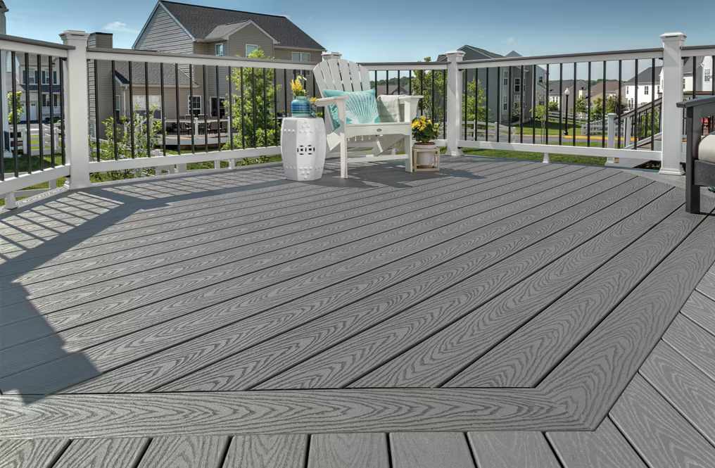 Trex Select Pebble Grey 1"x6"x20 ft. Square Edge Decking Board