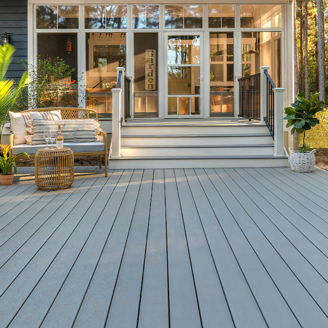Trex Select Pebble Grey 1"x6"x20 ft. Square Edge Decking Board
