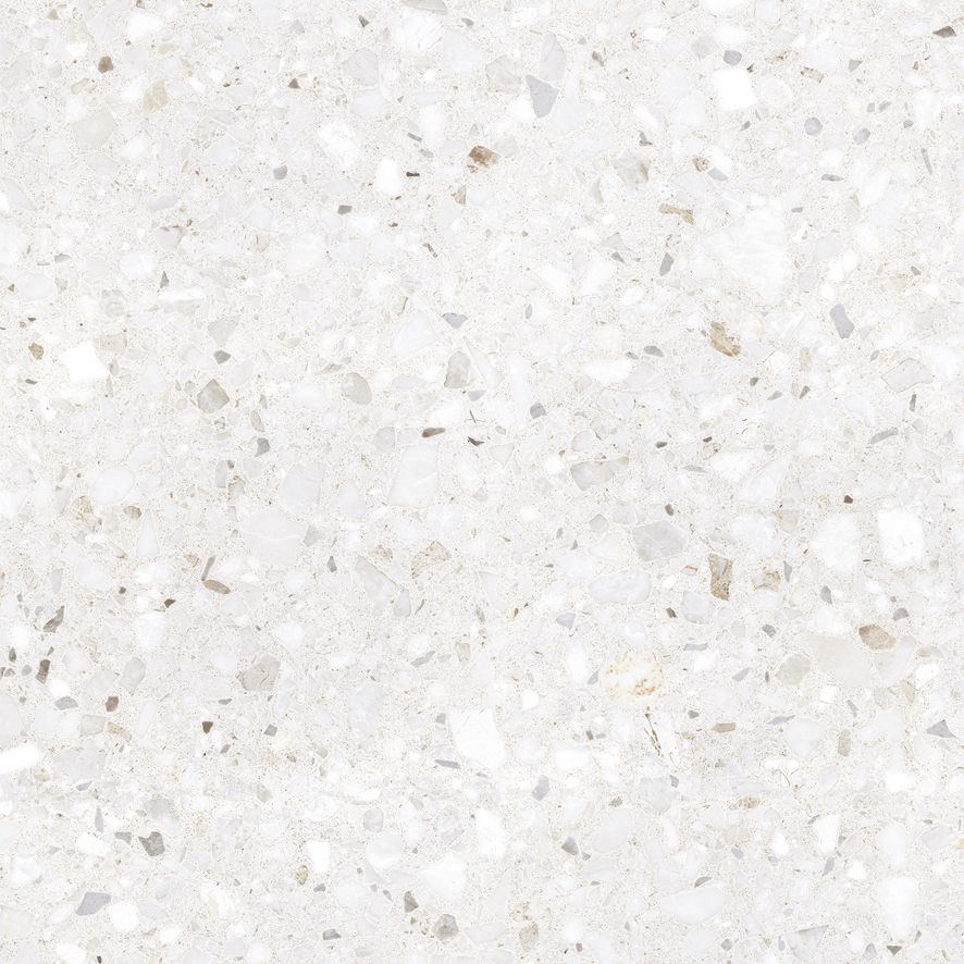 Polished Beige and White porcelain tile close-up