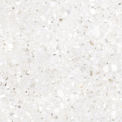 Polished Beige and White porcelain tile close-up